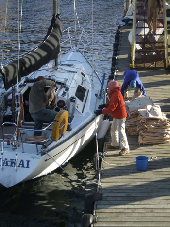 The first boat arrives in Nelson transporting 1500lbs of grain.