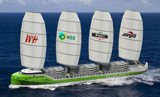 Hybrid sail design courtesy Ecoliners.eu and Dykstra Naval Architechts