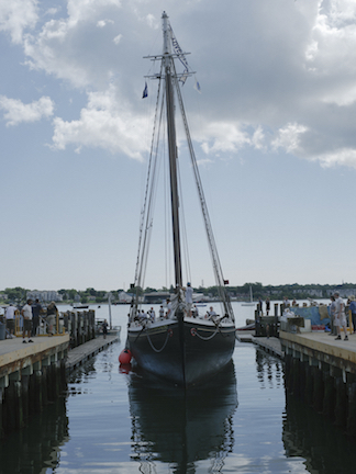 The Adventure leaving Portland, Maine