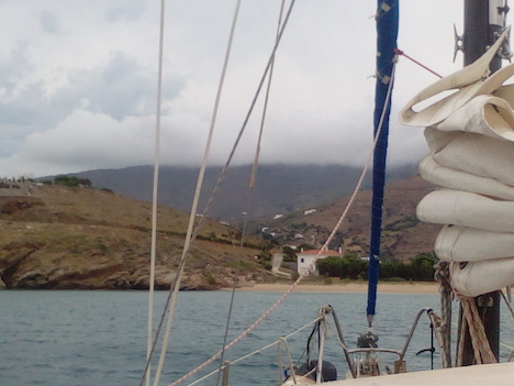 Pelago off Karystos, Evia, beginning of Aegean Cargo Sailing voyage